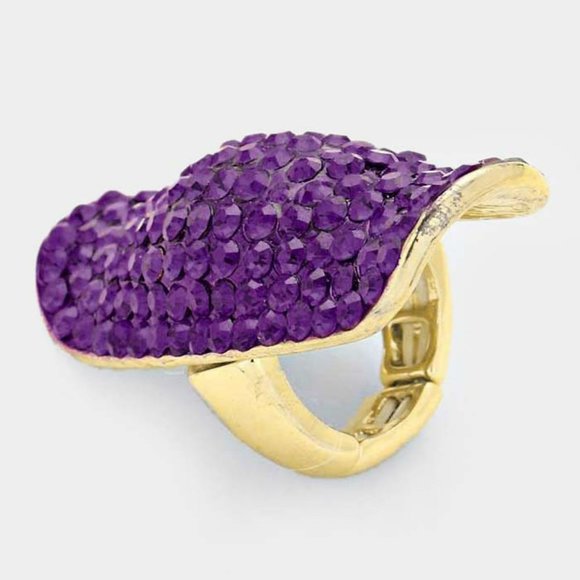 Glamorous Amethyst Crystal Ring - Picture 4 of 6
